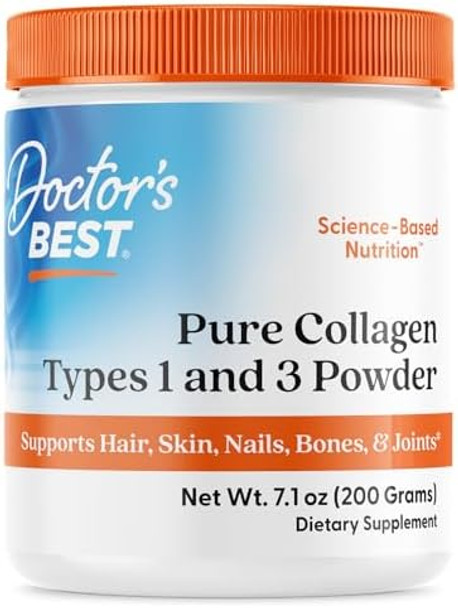 Doctor'S Best Pure Collagen Types 1 & 3 Promotes Healthy Skin Hair & Nails Bone & Joint Support 7.1 Ounce (Pack Of 1)