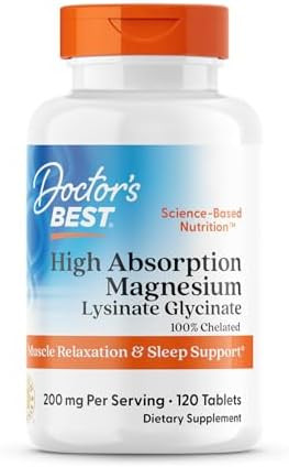 Doctor'S Best High Absorption Magnesium Glycinate Lysinate 100% Chelated Traccs Not Buffered Nongmo Vegan Gluten & Soy 100 Mg 120 Tablets (Packaging May Vary)