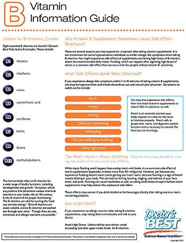 Doctors Best Fully Active B Complex Energy & Cellular Support Nongmo Gluten Soy Vegan 30 Veggie Caps