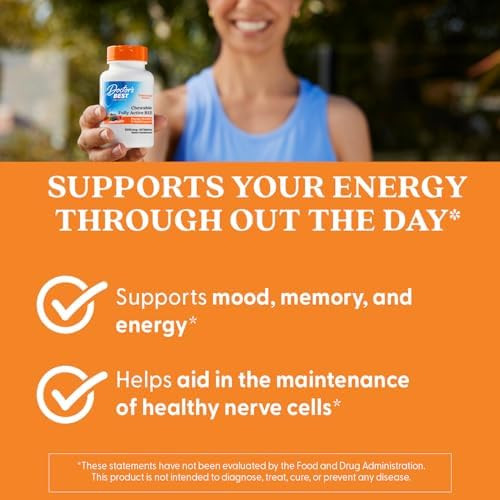 Doctor'S Best Chewable Fully Active Methyl B12 Methylcobalamin Energy Memory & Mood Support Nongmo Gluten Soy Vegan 60 Tablets