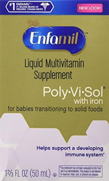Enfamil Polyvisol Multivitamin Supplement Drops With Iron For Infants And Toddlers 3 Count