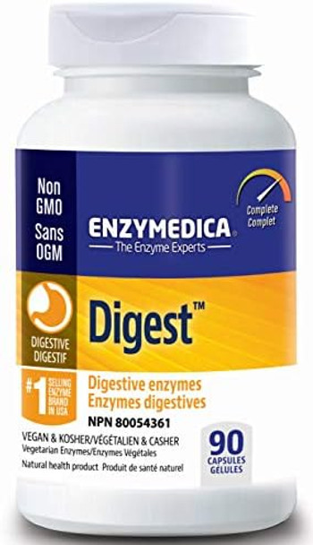 Enzymedica Digest Fullrange Everyday Digestive Enzymes Fastacting Gas & Bloating Relief 90 Count