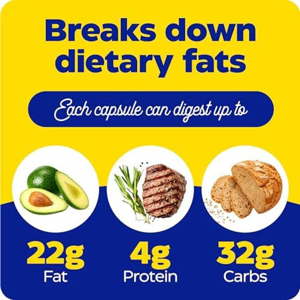 Enzymedica Lypo Gold Concentrated Amounts Of Lipase Enzyme For Fatty Food Digestion 240 Capsules (240 Servings)