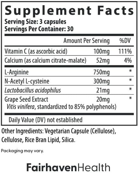 Fairhaven Health Fertilecm Fertility Supplement For Women Capsules Fertile Cervical Mucus Ovulation Cycle Includes Larginine Nacetylcysteine Grape Seed Extract And Vitamin C 90 Capsules