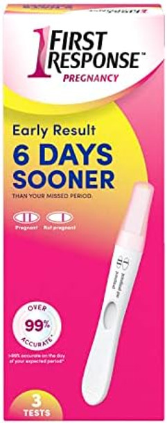 First Response Early Result Pregnancy Test 3 Count (Packaging & Test Design May Vary)