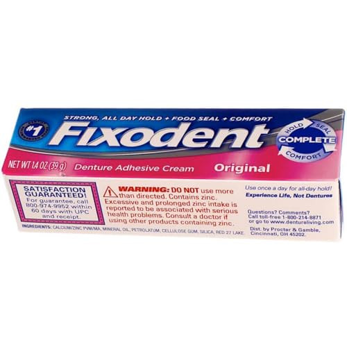 Fixodent Denture Adhesive Cream Original 1.40 Oz (Pack Of 11)