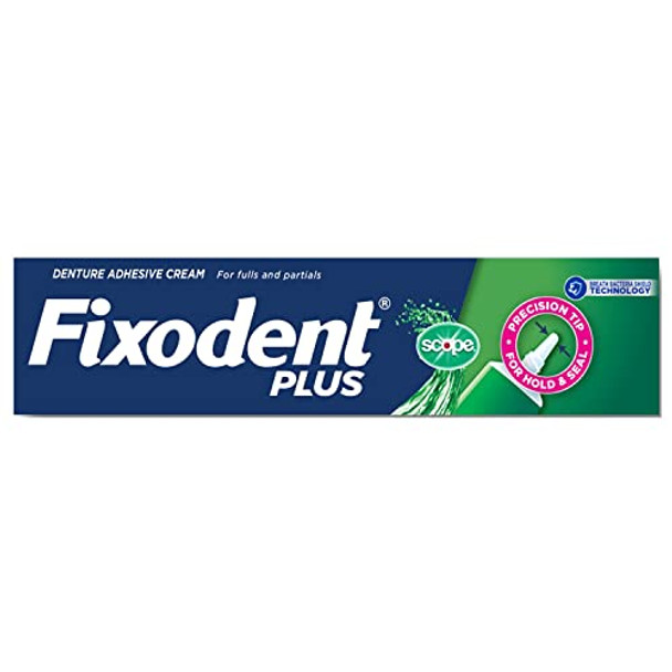 Fixodent Control Denture Adhesive Cream Plus Scope Flavor 2 Oz (Pack Of 5)