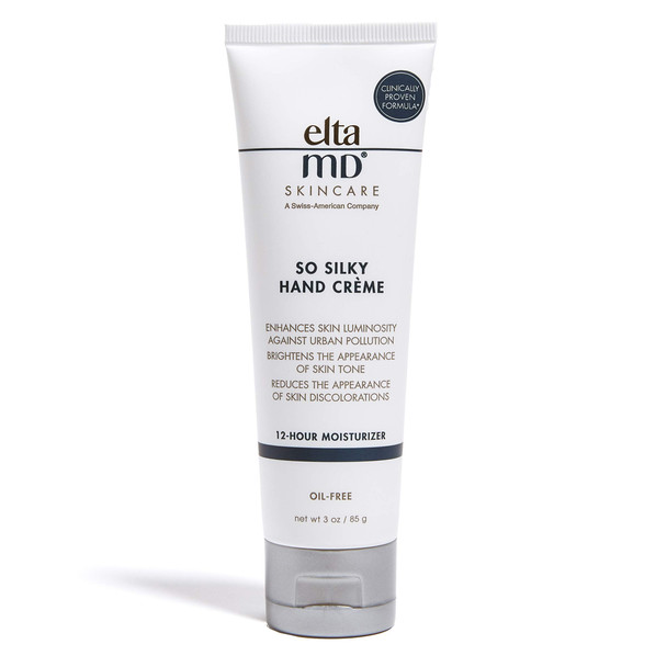 EltaMD So Silky Hand Crème, Moisturizing Hand Lotion with Ceramides, Sclareolide and Vitamin E for Dry, Flaking Hands, 12-Hour Hand Cream, 3 oz.