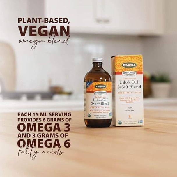 Flora Udo'S Oil 369 Blend Vegan Omega3 & Omega6 Contains Organic Coconut & Flax Seed Oil Keep Chilled 17 Fl. Oz. Flora Udo'S Oil 369 Blend Vegan Omega3 & Omega6 Contains Organic Coconut & Flax Seed Oil Keep Chilled 17 Fl. Oz.