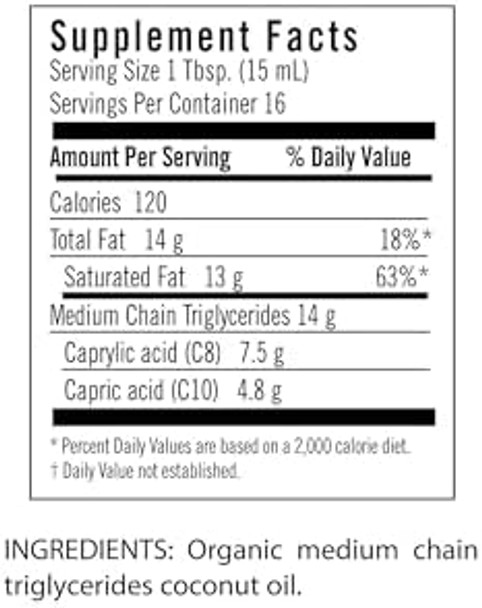 Flora Mct Oil Organic Supports Muscle Energy & Brain Health Contains C8 Caprylic Acid & C10 Capric Acid Nongmo Gluten Vegan & Ketofriendly 17 Fl. Oz. Glass Bottle
