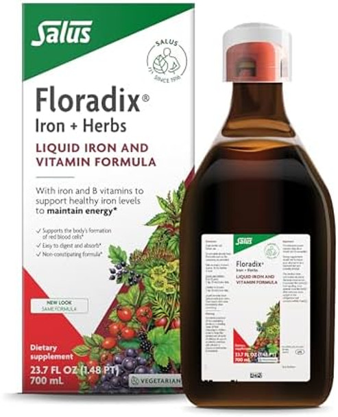 Floradix By Salus Iron & Herbs 23 Oz And Gallexier Herbal Bitters