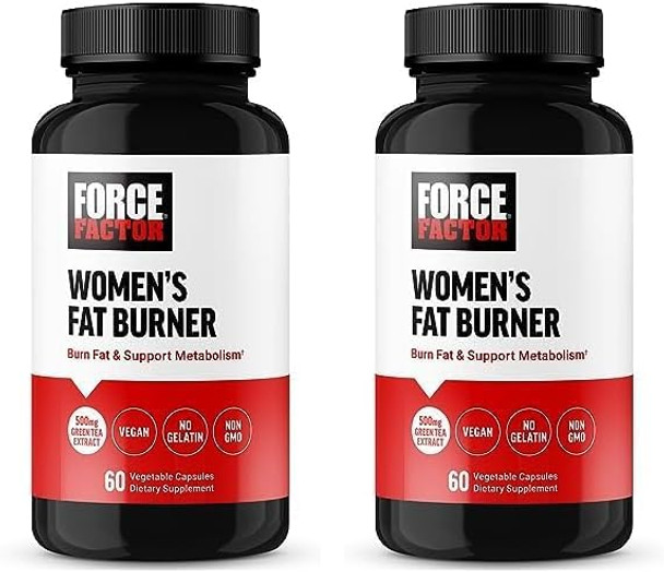 Force Factor Women’S Fat Burner Metabolism Booster And Weightloss Supplement Support Green Tea Fat Burner Weightloss Pills To Help With Energy Diet And Exercise Vegan Nongmo 60 Capsules