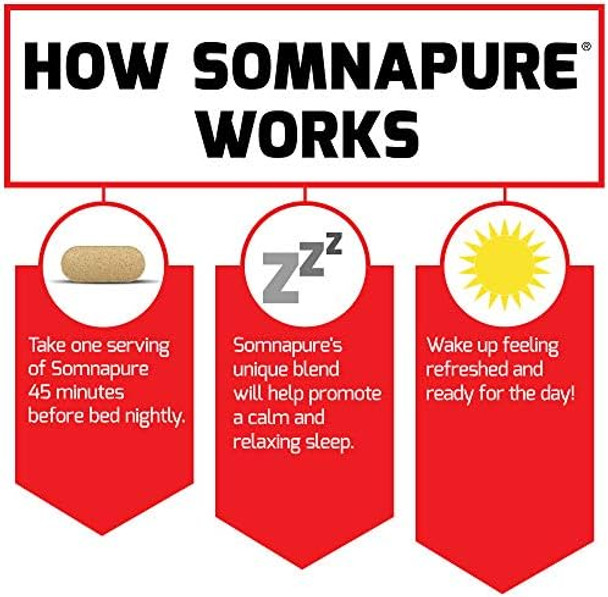 Force Factor Somnapure 3Pack Drug Sleep Aid For Adults For Occasional Sleeplessness With Melatonin & Valerian Nonhabitforming Sleeping Pills Fall Asleep Faster 180 Tablets