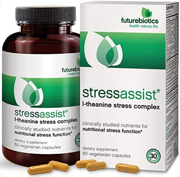 Futurebiotics Stressassist Ltheanine Ashwagandha And Rhodiola Rosea Stress Complex Natural Nutritional Stress Function 90 Vegetarian Capsules