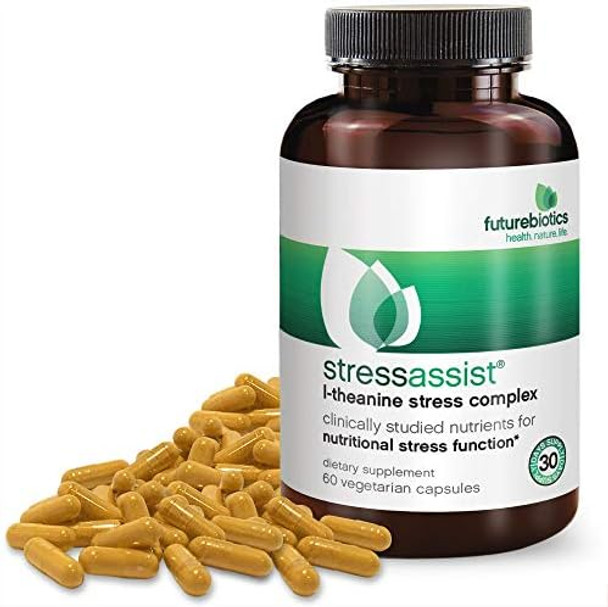 Futurebiotics Stressassist Ltheanine Ashwagandha And Rhodiola Rosea Stress Complex Natural Nutritional Stress Function 90 Vegetarian Capsules