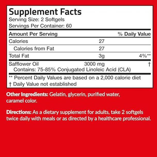 Futurebiotics Cla 3000 Extra High Potency Nonstimulating Conjugated Linoleic Acid Non Gmo 120 Softgels
