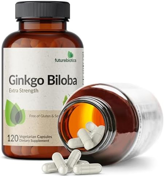 Futurebiotics Ginkgo Biloba Extra Strength Supports Brain Function & Memory Support 120 Vegetarian Capsules Futurebiotics Ginkgo Biloba Extra Strength Supports Brain Function & Memory Support 120 Vegetarian Capsules