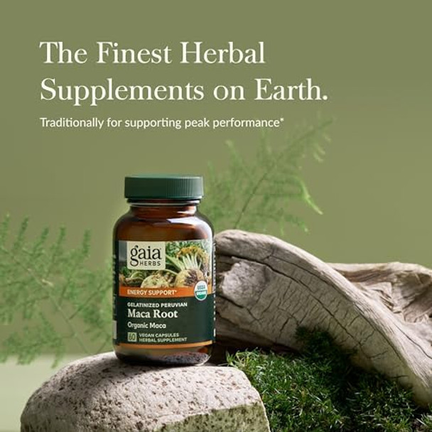 Gaia Herbs Maca Root Caffeine Natural Energy Supplement 60 Vegan Capsules (30Day Supply) Gaia Herbs Maca Root Caffeine Natural Energy Supplement 60 Vegan Capsules (30Day Supply)