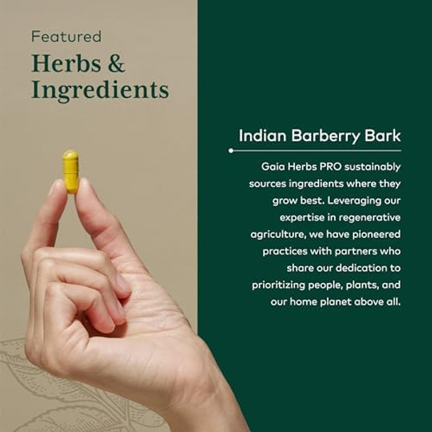 Gaia Herbs Pro Berberine Metabolic Supplement Supplement With Berberine Hci Vegan Gluten Soy 60 Capsules (60 Servings)