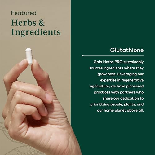 Gaia Herbs Pro Glutathione 500 Antioxidant Supplement Supports Cellular Health Supplement With Glutathione For Men & Women Vegan Gluten Soy 30 Capsules (30 Servings)
