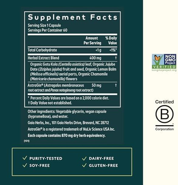 Gaia Herbs Gut Revival Herbal Digestive Supplement To Support Gut Health Made With Astragalus Gotu Kola Jujube & More From Dairy Soy & Gluten 60 Vegan Capsules (60 Servings)