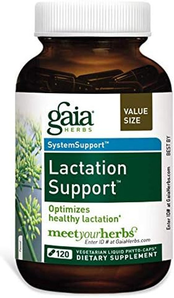 Gaia Herbs Lactation Support Supports Healthy Production Of Breast Milk In Nursing Mothers With Fenugreek Seed Fennel Seed And Raspberry Leaf 60 Vegan Liquid Phytocapsules (20Day Supply)