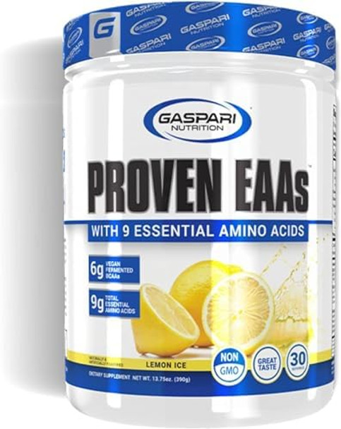 Gaspari Nutrition Proven Eaas Vegan Fermented Eaas Enhances Recovery & Replenishes Electrolytes Non Gmo (30 Servings Lemon Ice)