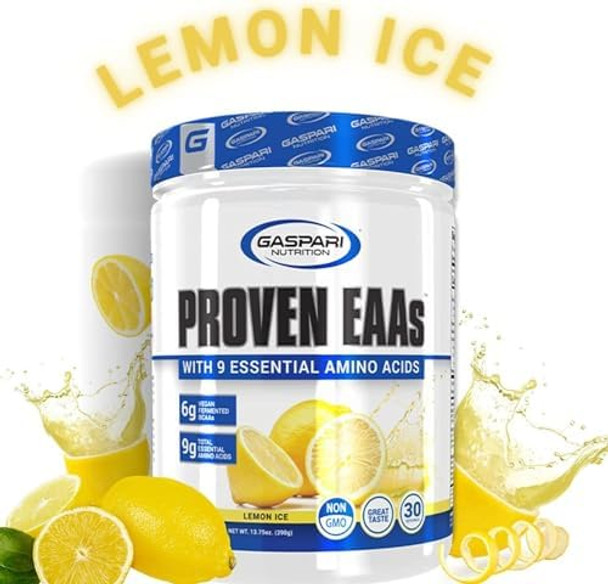 Gaspari Nutrition Proven Eaas Vegan Fermented Eaas Enhances Recovery & Replenishes Electrolytes Non Gmo (30 Servings Lemon Ice)