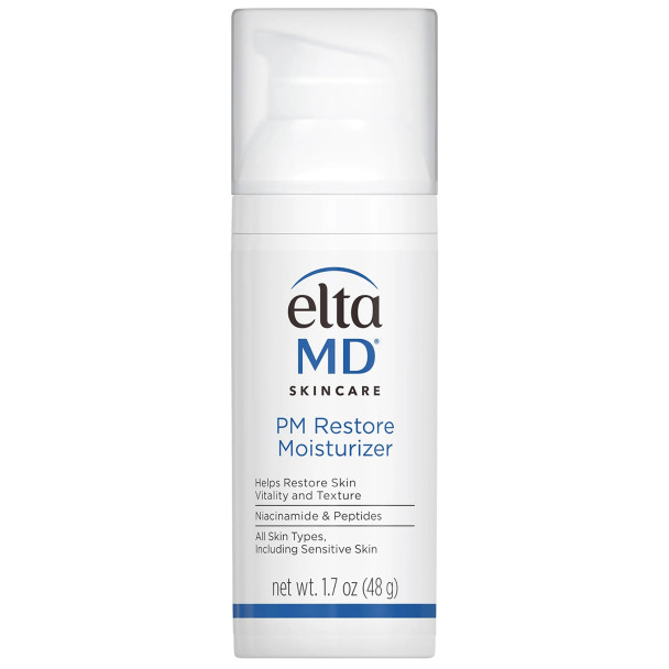 EltaMD PM Therapy Face Moisturizer with Hyaluronic Acid Oil-Free Fragrance-Free Noncomedogenic Repairs and Restores Skin 1.7 oz