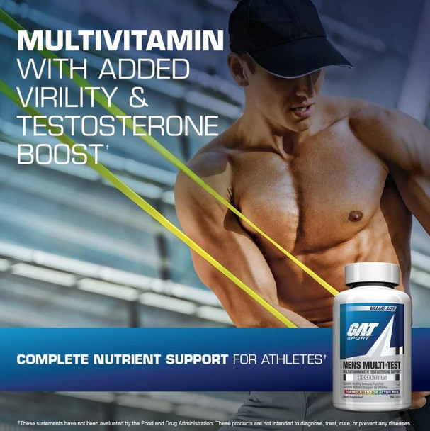 Gat Sport Men'S Multi + Test Premium Multivitamin Tablets (60 Count)