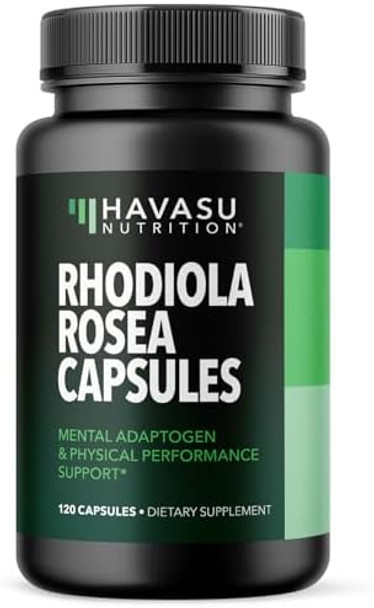 Rhodiola Rosea Supplement Herbal Adaptogen For Mental And Physical Performance Support (3% Salidrosides 3% Rosavins Extract) 60 Count Vegan Nongmo And Gluten Capsules 2 Month Supply