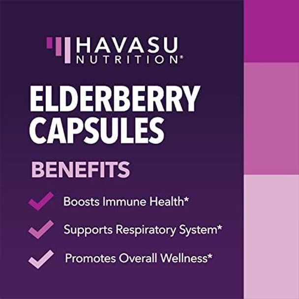 Sambucus Black Elderberry Capsules Immune Support Supplement For Adults 400Mg Of Extract Per Serving For Overall Wellness Vegetarianfriendly Nongmo Unflavored 60 Count 2 Month Supply