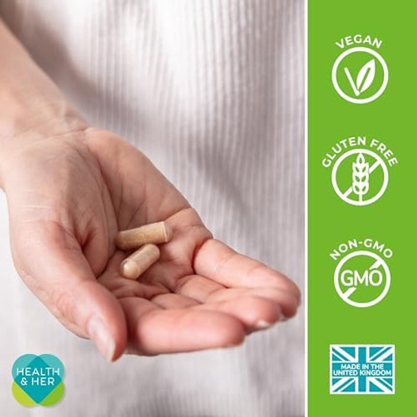 Health & Her Menopause Supplements For Women Multinutrient Support Menopause Vitamins For Energy Bones Muscles Skin & Hair Vegan Gluten Non Gmo (60Ct 1 Month)