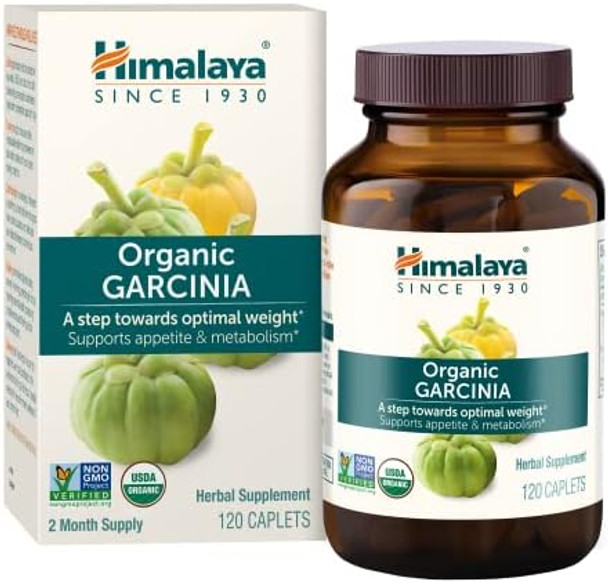 Himalaya Organic Garcinia Cambogia Herbal Supplement Appetite Support Lipid Metabolism Weight Support Usda Organic Nongmo Vegan 600 Mg 60 Plantbased Caplets 30 Day Supply