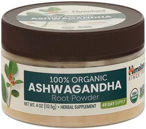 Himalaya 100% Usda Organic Ashwagandha Root Powder Herbal Supplement Supports Relaxation Stress Relief Energy Occasional Sleeplessness Nongmo Vegan Flavorless 4 Oz 45 Day Supply