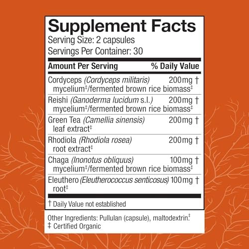 Host Defense Bundle With Mycobotanicals Brain Capsules 60 Count & Mycobotanicals Energy Capsules 60 Count Support Memory & Focus Support Sustained Energy