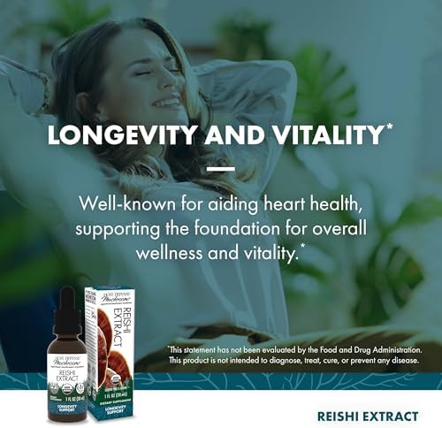 Host Defense Reishi Extract Heart & Immune Health Support Supplement Mushroom Supplement To Support Energy & Vitality Reishi Supplement To Aid Overall Wellbeing 2 Fl Oz (60 Servings)