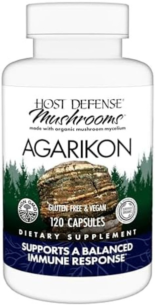 Host Defense Agarikon Capsules Immune System Support Supplement Mushroom Supplement To Aid Immune Functions & Cell Strength Herbal Dietary Supplement 60 Capsules (60 Servings) Host Defense Agarikon Capsules Immune System Support Supplement Mushroom Supplement To Aid Immune Functions & Cell Strength Herbal Dietary Supplement 60 Capsules (60 Servings)