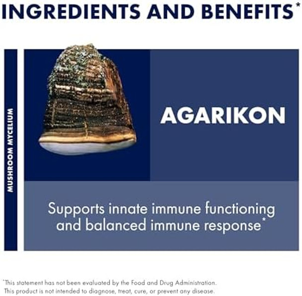 Host Defense Agarikon Capsules Immune System Support Supplement Mushroom Supplement To Aid Immune Functions & Cell Strength Herbal Dietary Supplement 60 Capsules (60 Servings) Host Defense Agarikon Capsules Immune System Support Supplement Mushroom Supplement To Aid Immune Functions & Cell Strength Herbal Dietary Supplement 60 Capsules (60 Servings)