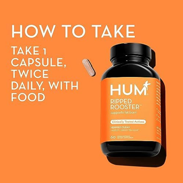 Hum Ripped Rooster Natural Green Tea Supplement To Boost Metabolism Control Cravings Burn Fat & Support A Healthy Diet & Weight Management (60Count)