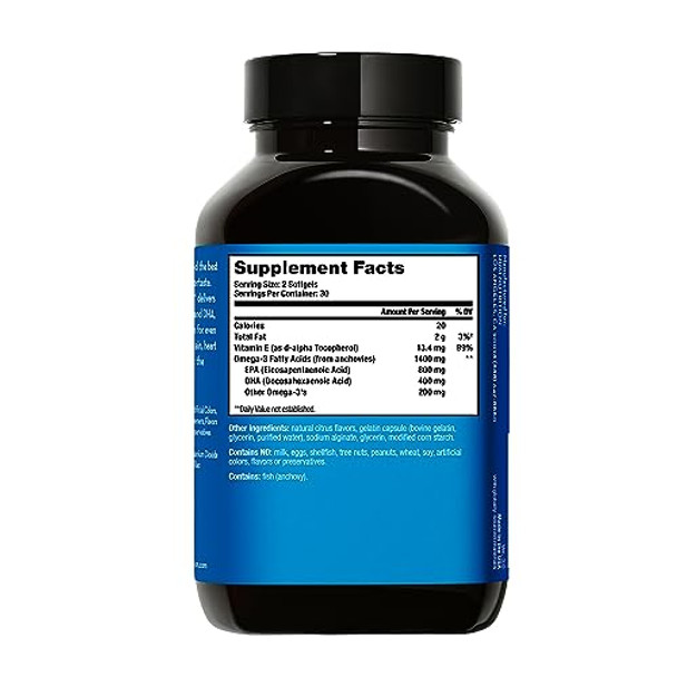 Hum Omg Omega The Great Triple Omega 3 Fish Oil Supplement With Dha Eha & Vitamin E To Support Bright & Even Skin Tone Gluten & Nongmo (60Count)