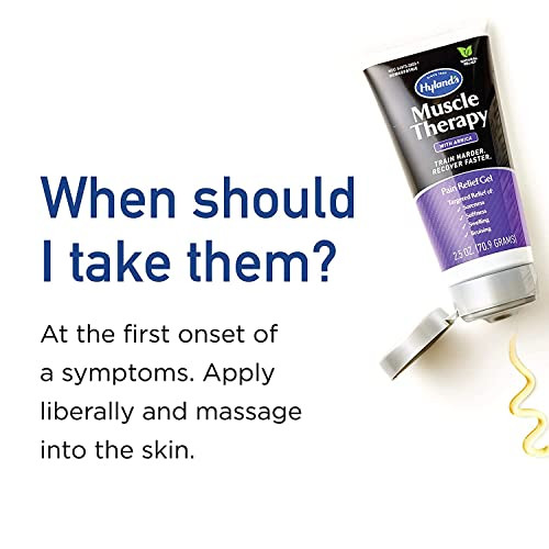 Bundle Of Hyland'S Muscle Therapy Gel Relief Of Pain Swelling Bruising Soreness And Stiffness 2.5 Oz And Arnica Montana 30X Tablets Relief Of Bruises Swelling And Muscle Soreness 50 Count