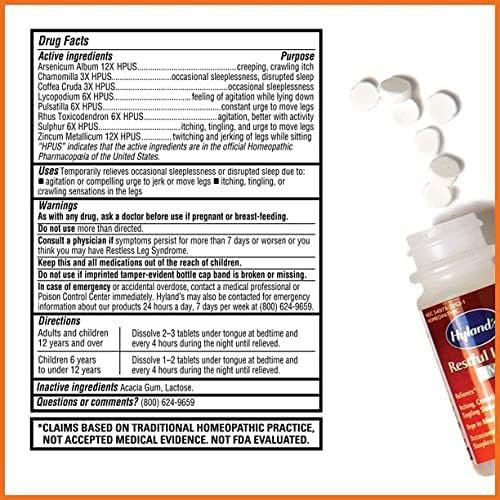 Hyland'S Restful Legs Pm Quick Dissolving Tablets 50 Tablets Pack Of 5