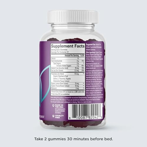 Hyland'S Rest And Fortify Zen Sleep Aid And Immune Support 42 Vegan Gummies With Melatonin And Ltheanine For Sleep Support And Organic Black Elderberry Vitamin C And Zinc