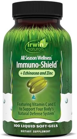 Irwin Naturals Immunoshield 100 Liquid Softgels All Season Wellness For Body'S Natural Defense System