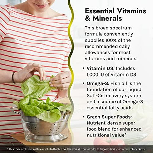 Irwin Naturals Only One Liquidgel Multi With Iron 60 Liquid Softgels Daily Essential Vitamins Minerals Antioxidants Omega3S & Green Super Foods