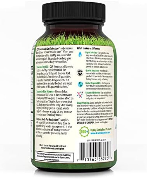 Irwin Naturals Cla Lean Body Fat Reduction Helps Reduce Body Fat & Increase Muscle Tone 80 Liquid Softgels