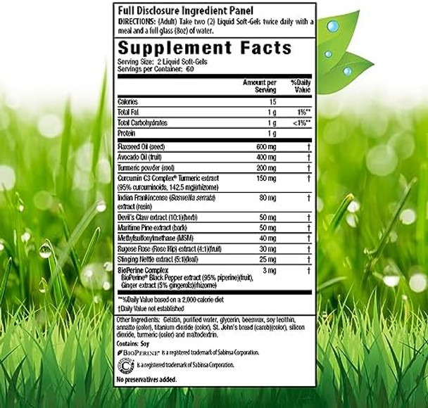 Irwin Naturals Wholebody Turmeric + Curcumin C3 Complex 120 Liquid Softgels With Boswellia Maritime Pine Bark Msm & Rose Hip