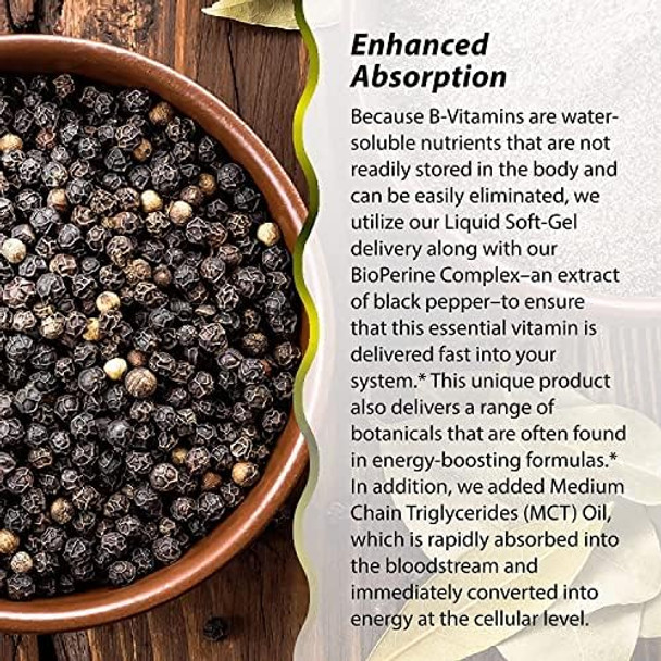 Irwin Naturals Oneperday Mega B12 1500Mcg High Potency Methylcobalamin Vitamin Fast Enhanced Absorption With Mct + Asian Ginseng Natural Energy Boost 60 Liquid Softgels With Pill Case