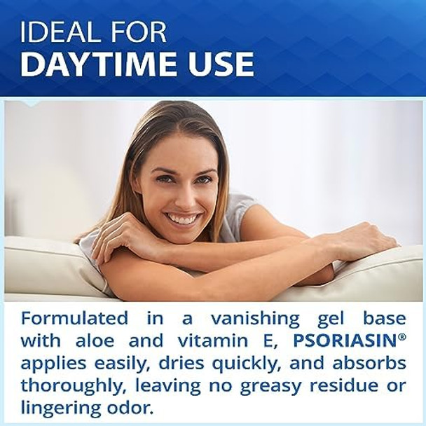 Psoriasin Daytime Relief Vanishing Gel Stops Psoriasis Itching Flaking Redness Twin Pack Two 0.75Oz Tubes (1.5Oz Total)